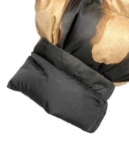 THE NORTH FACE（ザ ノース フェイス）THE NORTH FACE (ザ ノース フェイス) SUPREME (シュプリーム) 21AW Bleached Denim Print Nuptse Jacket ベージュ×ブラック サイズ:SIZE XLの古着・服飾アイテム