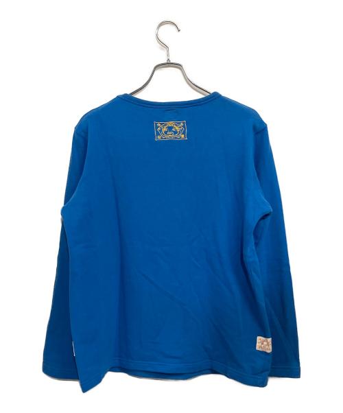 EVISU（エヴィス）EVISU (エヴィス) クルーネックスウェット ブルー サイズ:SIZE XLの古着・服飾アイテム