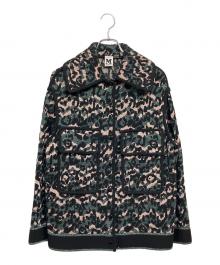 missoni（ミッソーニ）の古着「レオパードラメニットジャケット」｜ブラック×グリーン