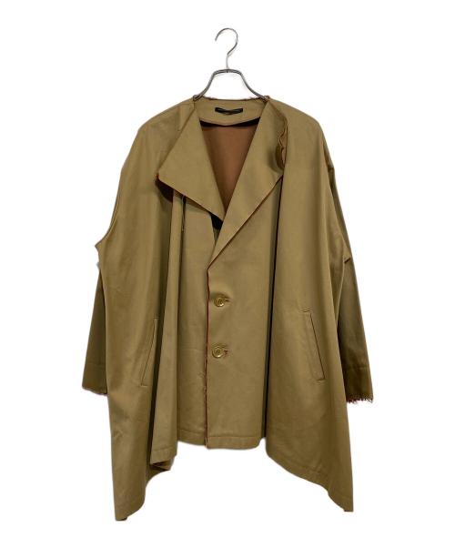 Y's（ワイズ）Y's (ワイズ) 18AW DOUBLE FACED TWILL NO COLLAR SHORT COAT カーキ サイズ:SIZE 01 (XS) 未使用品の古着・服飾アイテム