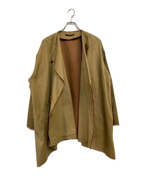 Y's（ワイズ）Y's (ワイズ) 18AW DOUBLE FACED TWILL NO COLLAR SHORT COAT カーキ サイズ:SIZE 01 (XS) 未使用品の古着・服飾アイテム