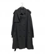 s'yteサイト）の古着「BRUSHED WASHER FINISH BROAD TRENCH COAT」｜ブラック