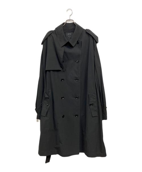 s'yte（サイト）s'yte (サイト) BRUSHED WASHER FINISH BROAD TRENCH COAT ブラック サイズ:SIZE Sの古着・服飾アイテム