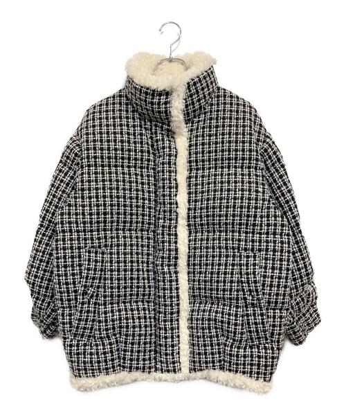 Snidel（スナイデル）Snidel (スナイデル) ダウンジャケット ホワイト×ブラック サイズ:ONE SIZEの古着・服飾アイテム