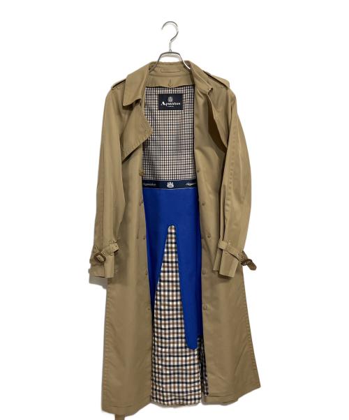 Aquascutum（アクアスキュータム）Aquascutum (アクアスキュータム) 綿ポリエステルタフタ トレンチコート ベージュ サイズ:SIZE 8 (9号 M)の古着・服飾アイテム