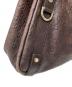 GUCCI (グッチ) レザーハンドバッグ ブラウン：20000円