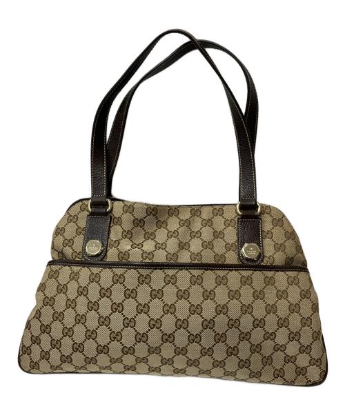 GUCCI（グッチ）GUCCI (グッチ) ハンドバッグ ブラウンの古着・服飾アイテム