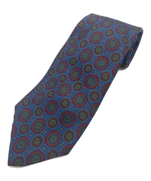 BROOKS BROTHERS makers（ブルックスブラザーズ メイカーズ）BROOKS BROTHERS makers (ブルックスブラザーズ メイカーズ) 60's サークルモチーフネクタイ ブルー サイズ:SIZE Freeの古着・服飾アイテム