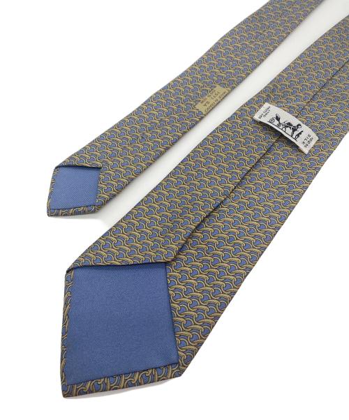 HERMES（エルメス）HERMES (エルメス) ビットモチーフネクタイ ブルー サイズ:SIZE Freeの古着・服飾アイテム