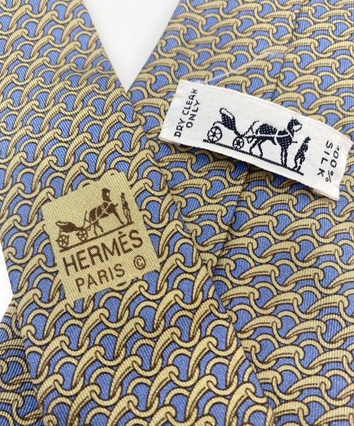 HERMES（エルメス）HERMES (エルメス) ビットモチーフネクタイ ブルー サイズ:SIZE Freeの古着・服飾アイテム