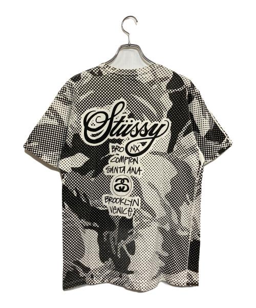stussy（ステューシー）stussy (ステューシー) WORLD TOUR TEE ホワイト×ブラック サイズ:SIZE LL (US L)の古着・服飾アイテム