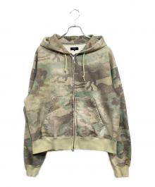 BEAMS（ビームス）の古着「フェードカモ ジップアップフーディ」｜グリーン