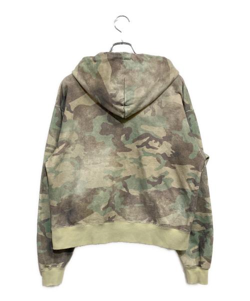 BEAMS（ビームス）BEAMS (ビームス) フェードカモ ジップアップフーディ グリーン サイズ:SIZE Sの古着・服飾アイテム