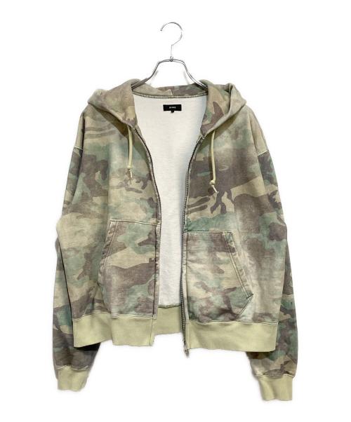 BEAMS（ビームス）BEAMS (ビームス) フェードカモ ジップアップフーディ グリーン サイズ:SIZE Sの古着・服飾アイテム