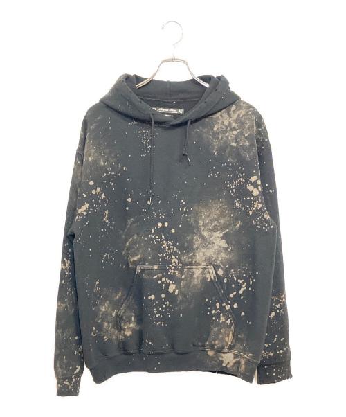 SASQUATCHfabrix.（サスクワッチファブリックス）SASQUATCHfabrix. (サスクワッチファブリックス) PAINT VINTAGE HOODIE ブラック サイズ:SIZE Mの古着・服飾アイテム