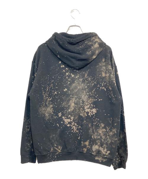 SASQUATCHfabrix.（サスクワッチファブリックス）SASQUATCHfabrix. (サスクワッチファブリックス) PAINT VINTAGE HOODIE ブラック サイズ:SIZE Mの古着・服飾アイテム