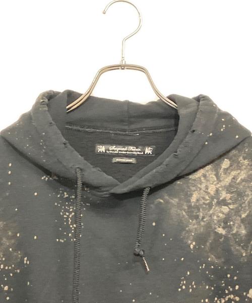 SASQUATCHfabrix.（サスクワッチファブリックス）SASQUATCHfabrix. (サスクワッチファブリックス) PAINT VINTAGE HOODIE ブラック サイズ:SIZE Mの古着・服飾アイテム