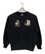 BEAMS×テーラー東洋ビームス×テーラートウヨウ）の古着「別注 刺繍 クルーネック スウェット」｜ブラック
