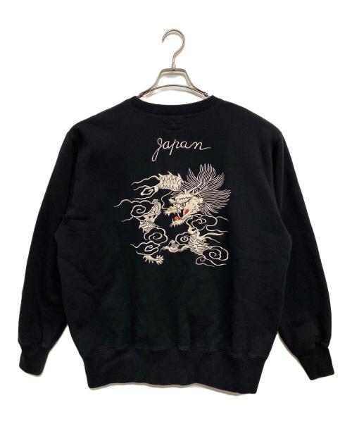 BEAMS（ビームス）BEAMS (ビームス) テーラー東洋 (テーラートウヨウ) 別注 刺繍 クルーネック スウェット ブラック サイズ:SIZE Mの古着・服飾アイテム