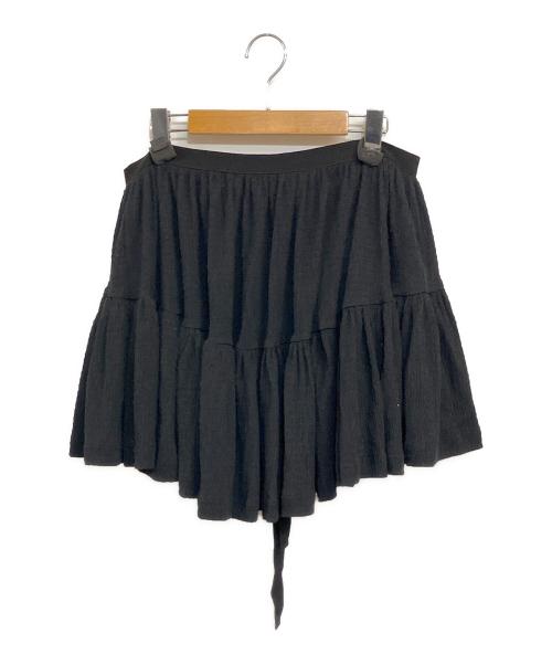BEAMS BOY（ビームスボーイ）BEAMS BOY (ビームスボーイ) 25SS ティアード ラップ スカート ブラック サイズ:SIZE Freeの古着・服飾アイテム