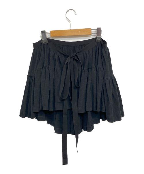 BEAMS BOY（ビームスボーイ）BEAMS BOY (ビームスボーイ) 25SS ティアード ラップ スカート ブラック サイズ:SIZE Freeの古着・服飾アイテム