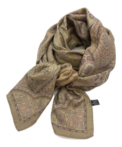 ETRO（エトロ）ETRO (エトロ) カシミヤ・シルク ペイズリースカーフ ベージュの古着・服飾アイテム