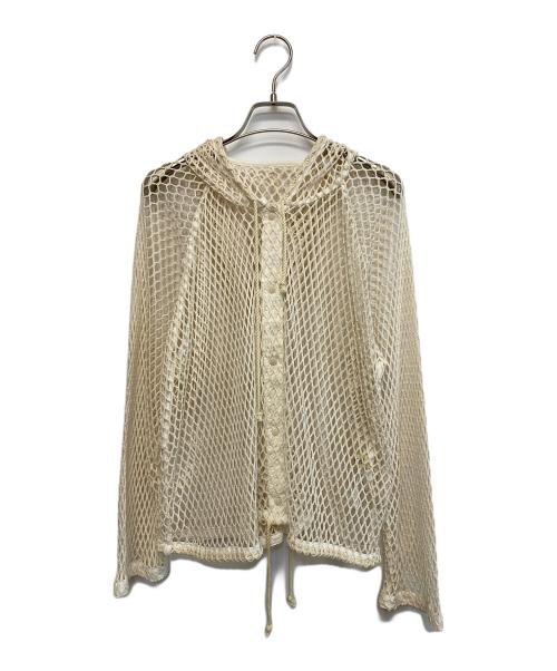 BEAMS BOY（ビームスボーイ）BEAMS BOY (ビームスボーイ) ビッグ メッシュ フーディー ホワイト サイズ:SIZE Freeの古着・服飾アイテム