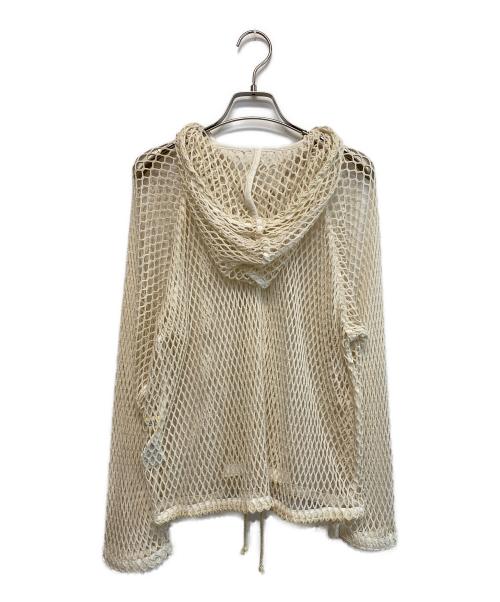 BEAMS BOY（ビームスボーイ）BEAMS BOY (ビームスボーイ) ビッグ メッシュ フーディー ホワイト サイズ:SIZE Freeの古着・服飾アイテム