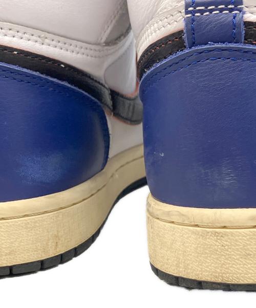 NIKE（ナイキ）NIKE (ナイキ) AIR JORDAN1 ホワイト×ブルー サイズ:SIZE 26cmの古着・服飾アイテム