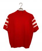 PENNEY'S TOWNCRAFTペニーズ タウンクラフト）の古着「薄手ニット」｜レッド×ホワイトライン