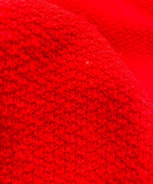 PENNEY'S TOWNCRAFT（ペニーズ タウンクラフト）PENNEY'S TOWNCRAFT (ペニーズ タウンクラフト) 薄手ニット レッド×ホワイトライン サイズ:SIZE US Lの古着・服飾アイテム