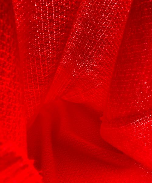 PENNEY'S TOWNCRAFT（ペニーズ タウンクラフト）PENNEY'S TOWNCRAFT (ペニーズ タウンクラフト) 薄手ニット レッド×ホワイトライン サイズ:SIZE US Lの古着・服飾アイテム