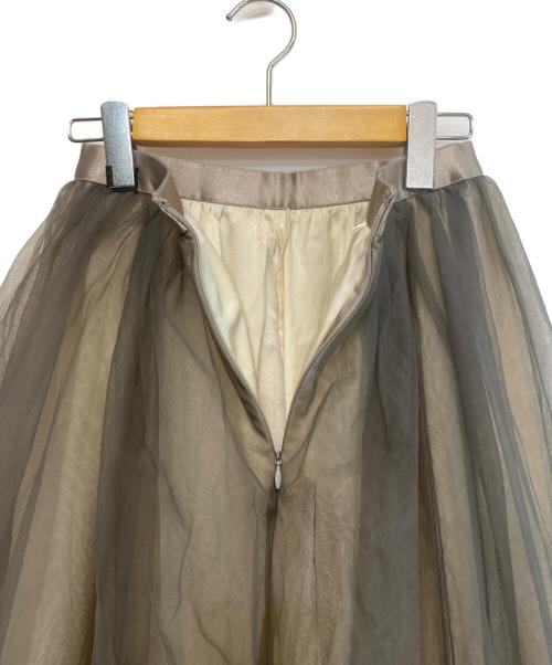anuans（アニュアンス）anuans (アニュアンス) シアーボリュームチュールスカート ベージュ サイズ:SIZE Sの古着・服飾アイテム
