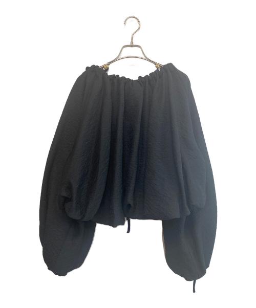 cygne（シーニュ）cygne (シーニュ) リボンギャザーブルゾン ブラック サイズ:SIZE Freeの古着・服飾アイテム