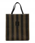 FENDIフェンディ）の古着「スクエアトートバッグ」｜ブラウン