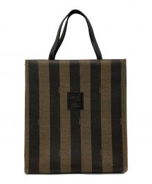 FENDI（フェンディ）の古着「スクエアトートバッグ」｜ブラウン