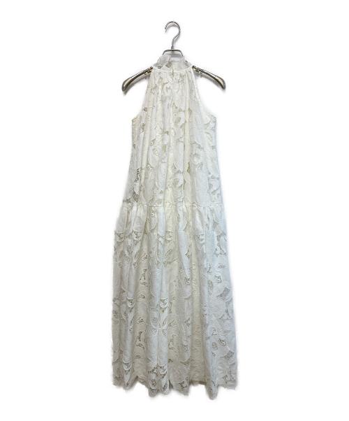acka（エーシーケーエー）acka (エーシーケーエー) ノースリーブ・キャミソールワンピース ホワイト サイズ:SIZE 1の古着・服飾アイテム
