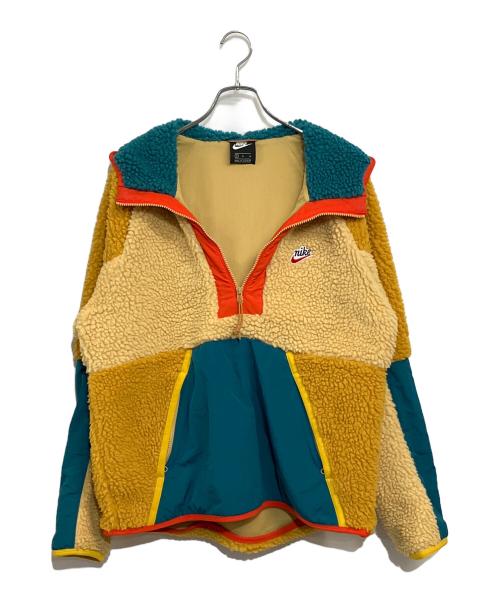 NIKE（ナイキ）NIKE (ナイキ) ボアアノラックパーカー イエロー×グリーン サイズ:SIZE M (JP)の古着・服飾アイテム