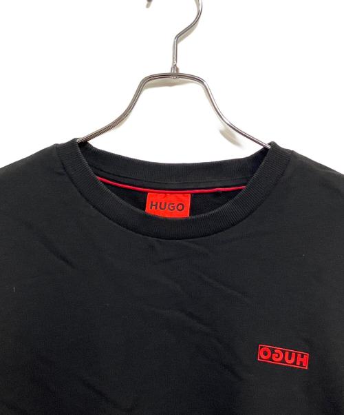 HUGO（ヒューゴ ボス）HUGO (ヒューゴ ボス) Dick194 スウェットシャツ ブラック×レッドロゴ サイズ:SIZE L (EUR M)の古着・服飾アイテム