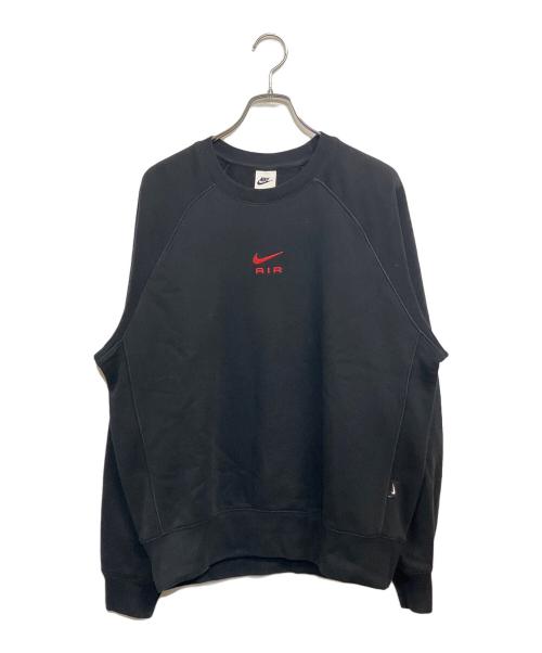 NIKE AIR（ナイキ エアー）NIKE AIR (ナイキ エアー) フレンチテリー クルー スウェットトレーナー ブラック サイズ:SIZE L (JP)の古着・服飾アイテム
