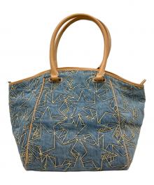 DIESEL（ディーゼル）の古着「デニムトートバッグ」｜ブラウン×インディゴ