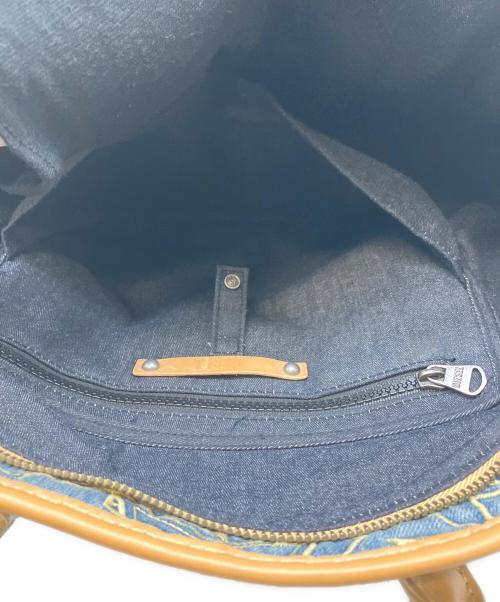 DIESEL（ディーゼル）DIESEL (ディーゼル) デニムトートバッグ ブラウン×インディゴの古着・服飾アイテム