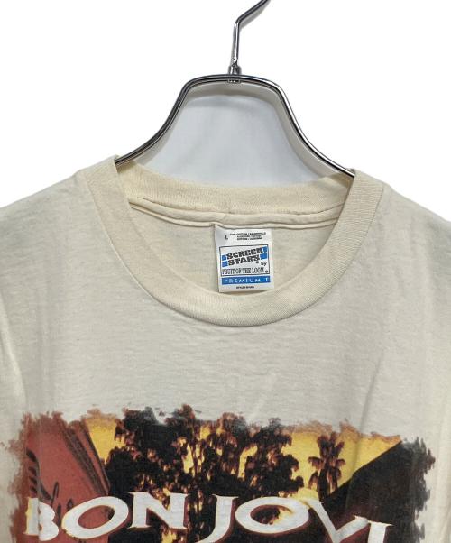BON JOVI（ボンジョビ）BON JOVI (ボンジョビ) SCREEN STARS (スクリーンズスターズ) '90s バンドTシャツ ホワイト サイズ:SIZE LL (US L)の古着・服飾アイテム