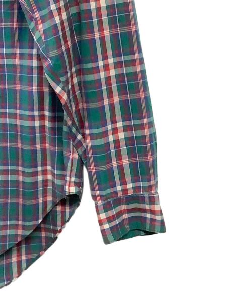 ISSEY MIYAKE（イッセイミヤケ）ISSEY MIYAKE (イッセイミヤケ) 長袖シャツ グリーン・レッドチェック サイズ:SIZE Mの古着・服飾アイテム