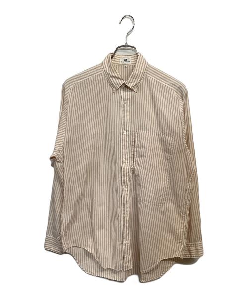 im MEN ISSEY MIYAKE（アイム メン イッセイミヤケ）im MEN ISSEY MIYAKE (アイム メン イッセイミヤケ) 長袖シャツ ベージュストライプ サイズ:SIZE Sの古着・服飾アイテム