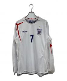 イングランド代表×UMBRO（イングランドダイヒョウ×アンブロ）の古着「サッカー レプリカユニフォーム ベッカム」｜ホワイト