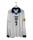 イングランド代表×UMBROイングランドダイヒョウ×アンブロ）の古着「1996年モデル 【7】デイビッド・ベッカム」｜ホワイト