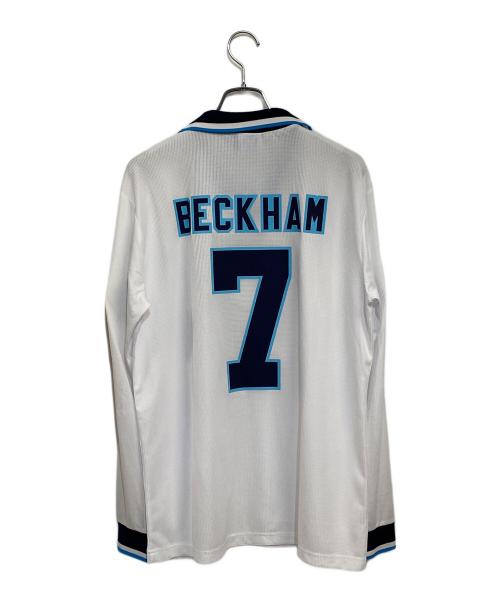 イングランド代表（イングランドダイヒョウ）イングランド代表 (イングランドダイヒョウ) UMBRO (アンブロ) 1996年モデル 【7】デイビッド・ベッカム ホワイト サイズ:SIZE LL (UK L)の古着・服飾アイテム