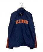 イリノイ大学×NIKE TEAMイリノイ×ナイキチーム）の古着「NCAA チームロゴジャケット」｜ネイビー×オレンジロゴ