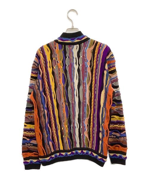 samas（サマス）samas (サマス) 厚手ニット ブラック×マルチカラー サイズ:SIZE 3L (US XL)の古着・服飾アイテム
